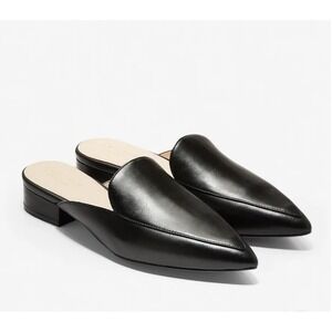 NEW! Cole Haan Women's Piper Black Leather Mules W12888 Size 9.5M $200